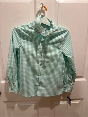 Tommy Bahama Boys' Mint Green Gingham Button-Down Shirt